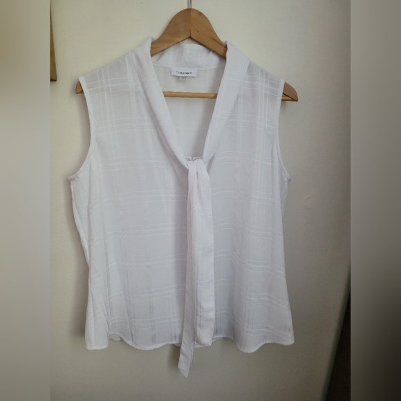 EUC Calvin Klein Tie Blouse L - Picture 5 of 8